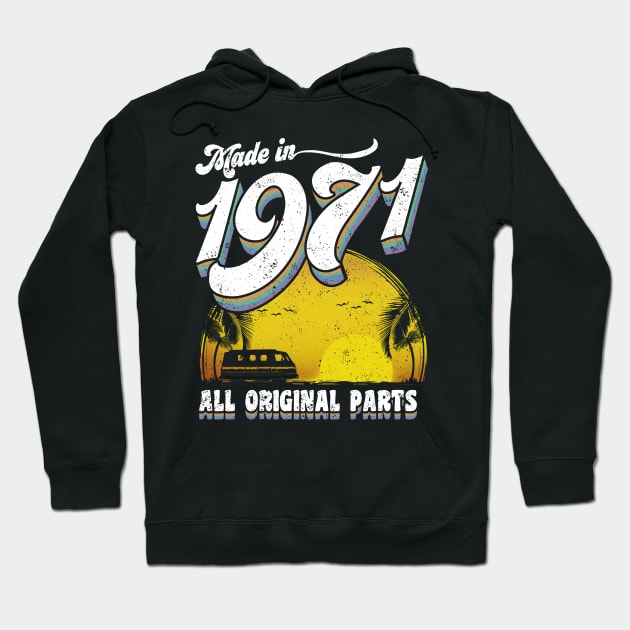 Made in 1971 All Original Parts Hoodie by KsuAnn